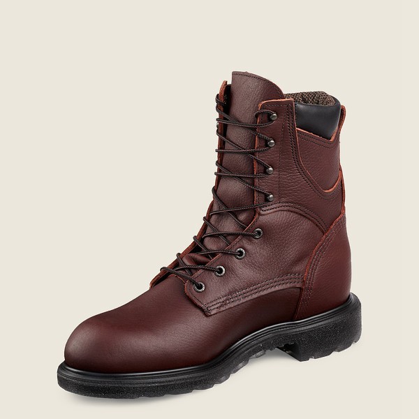 Bottes de Travail Red Wing - Supersole® 2.0 - 8-Inch Insulated Waterproof Soft Toe - Bordeaux - Homm